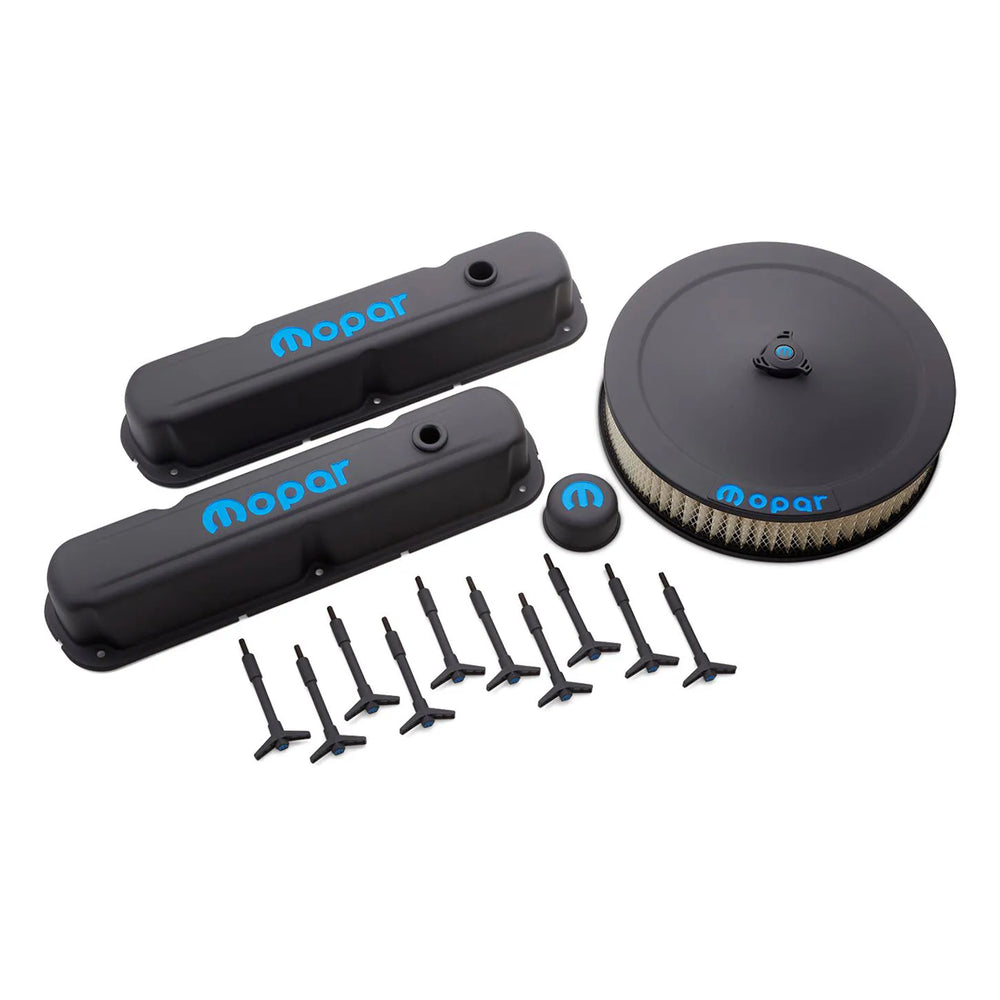 Engine Dress-Up Kit Blac k Crinkle w/Blue MOPAR