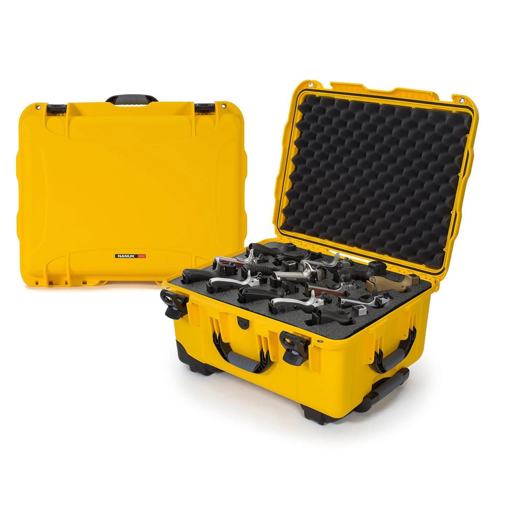 NANUK 950 CASE W/FOAM INSERT FOR 15UPYELLOW INTERIOR: 20.5 X 15.3 X 10.1IN