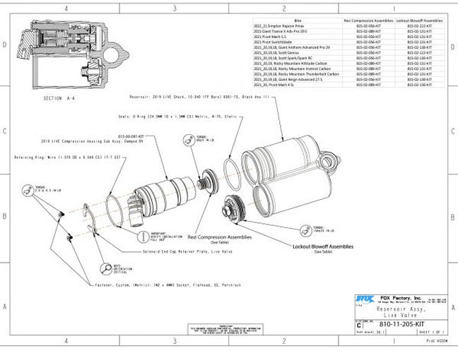 SERVICE SET: DAMPING ADJUST ASSEMBL