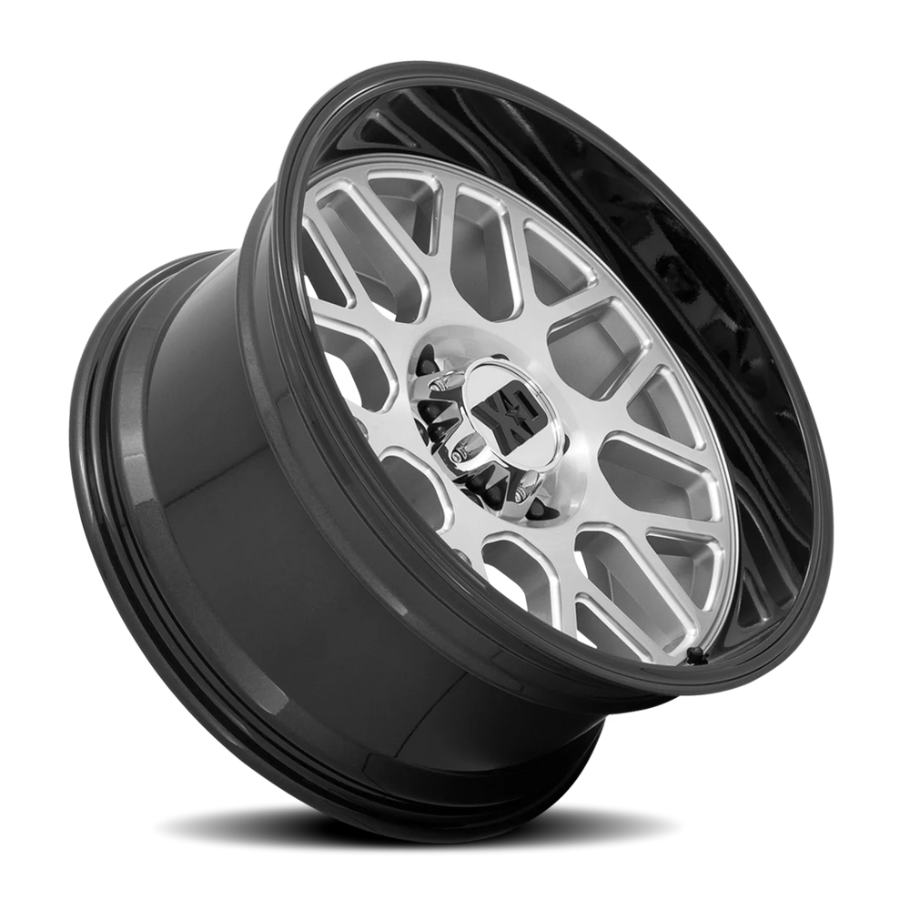 GRENADE 2 22X12 8X170 44MM BRUSHED MILLED W/ GLOSS BLACK LIP