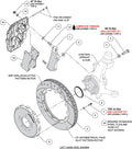 Wilwood 95-98 Nissan Skyline Aerolite 6R Front BBK w/ 14.00in D/S Rotors & Flexlines - Black