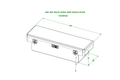 UNDERBODY TOOLBOX 24X24X60 DIAMOND PLATE SINGLE DOOR