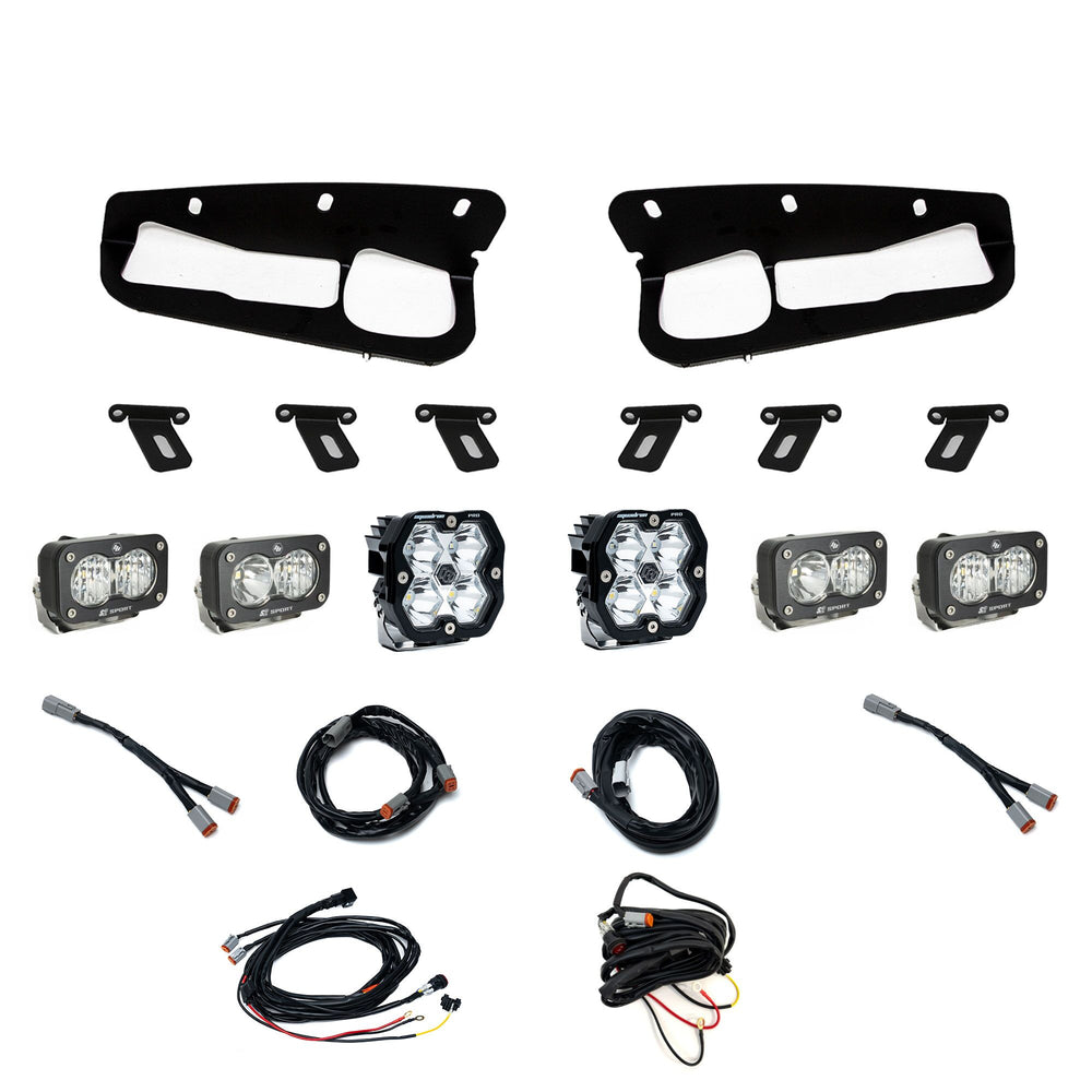 Baja Designs 21-25 Ford Bronco Squadron 2.0 Pro (Spot) / S2 Sport D/C W/C FPK Steel Bmpr - Clear