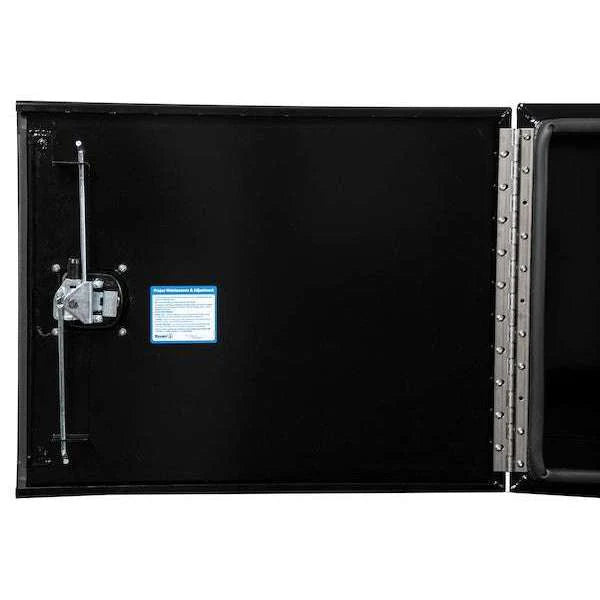 24X24X48 IN PRO SERIES BLACK SMOOTH ALUM UNDERBODY TOOLBOX W/DBL BAR DOOR 3 POINT COMPRESSION LATCH