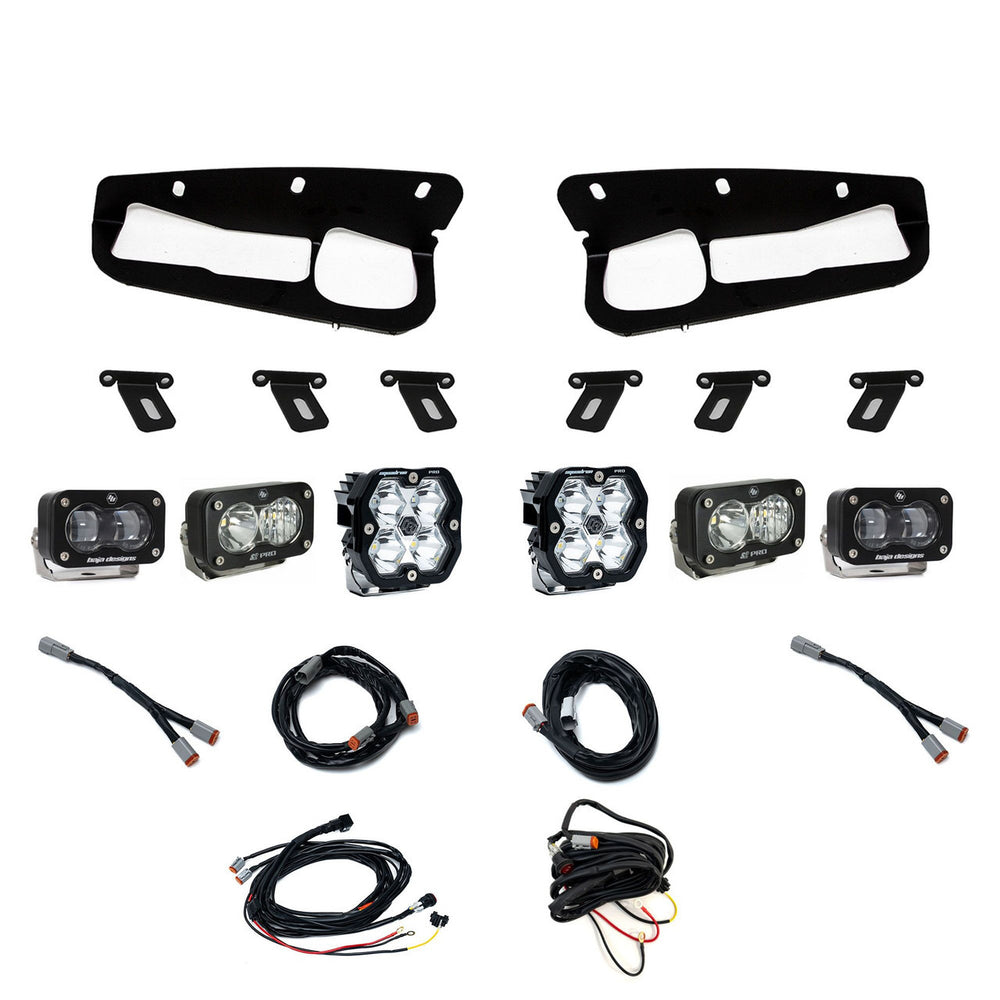 Baja Designs 21-25 Ford Bronco Squadron 2.0 Pro (Spot) / S2 SAE / S2 Pro D/C FPK Steel Bumper -Clear