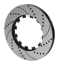 Wilwood 20-23 Chevy Corvette C8 Aero4 Black Rear Big Brake Kit - Drilled & Slotted