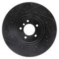 R1 11-16 BMW Z4 Front Right Drilled & Slotted Black Brake Rotor