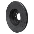 R1 11-16 BMW Z4 Front Right Drilled & Slotted Black Brake Rotor