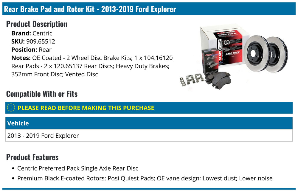 OE Plus Brake Kit 2 Wheel