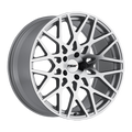 ~(35 lbs. 20X20X10)~ TSW VALE 18x8.5 5/108 ET43 CB72.1 SILVER W/MIRROR CUT FACE