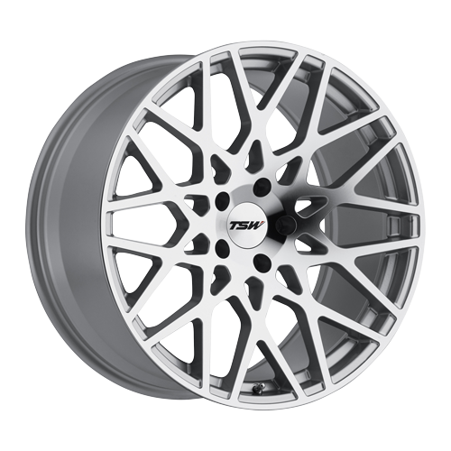 ~(35 lbs. 20X20X10)~ TSW VALE 18x8.5 5/108 ET43 CB72.1 SILVER W/MIRROR CUT FACE