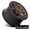 D826 17X9 6X5.5 M-BRZ BLK-RG -12MM