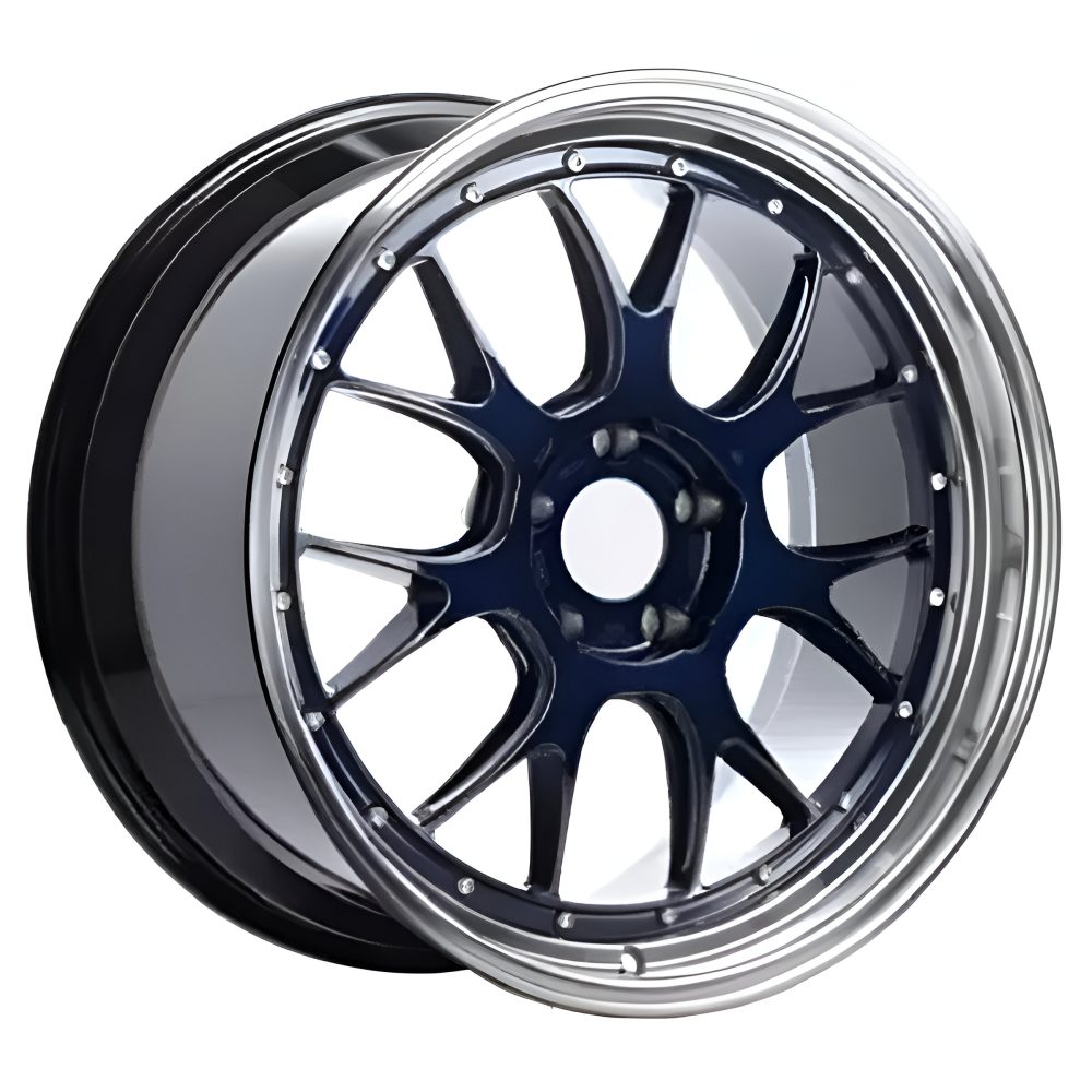 BBS LM-R 20x11 5x120 ET40 Navy Blue / Diamond Cut Lip Wheel 82mm PFS/Clip Required