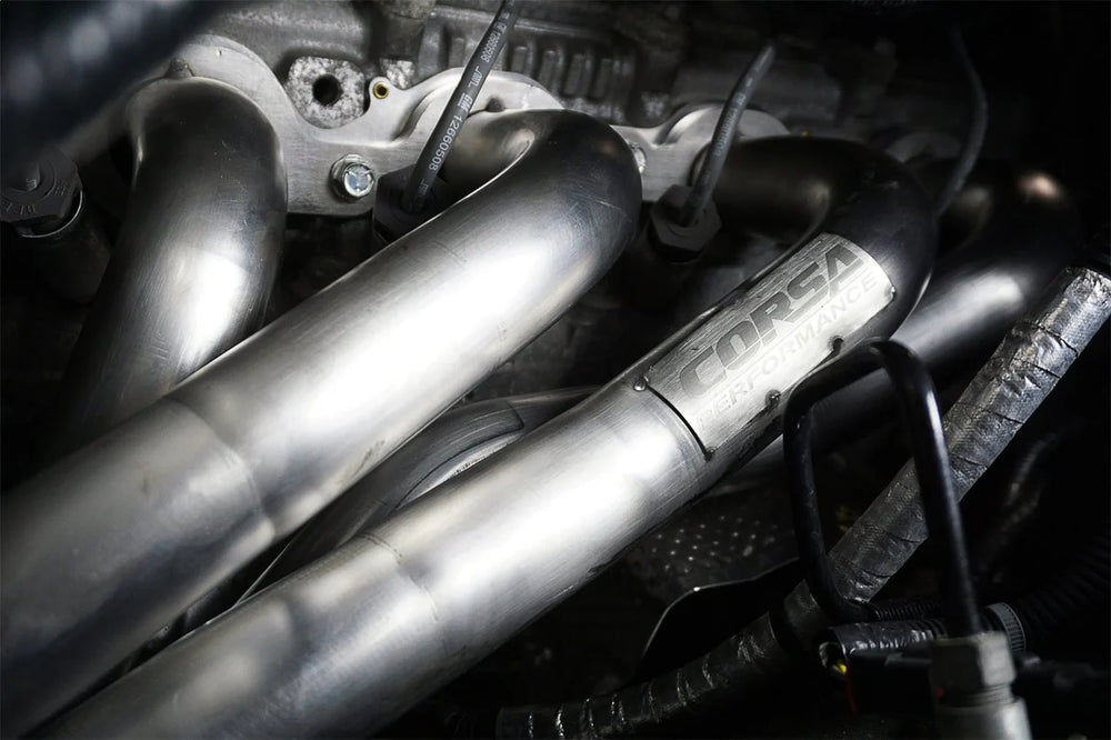 Long Tube Headers with CORSA Exhaust Connection Pipes (Includes High Flow Catalytic Converters)