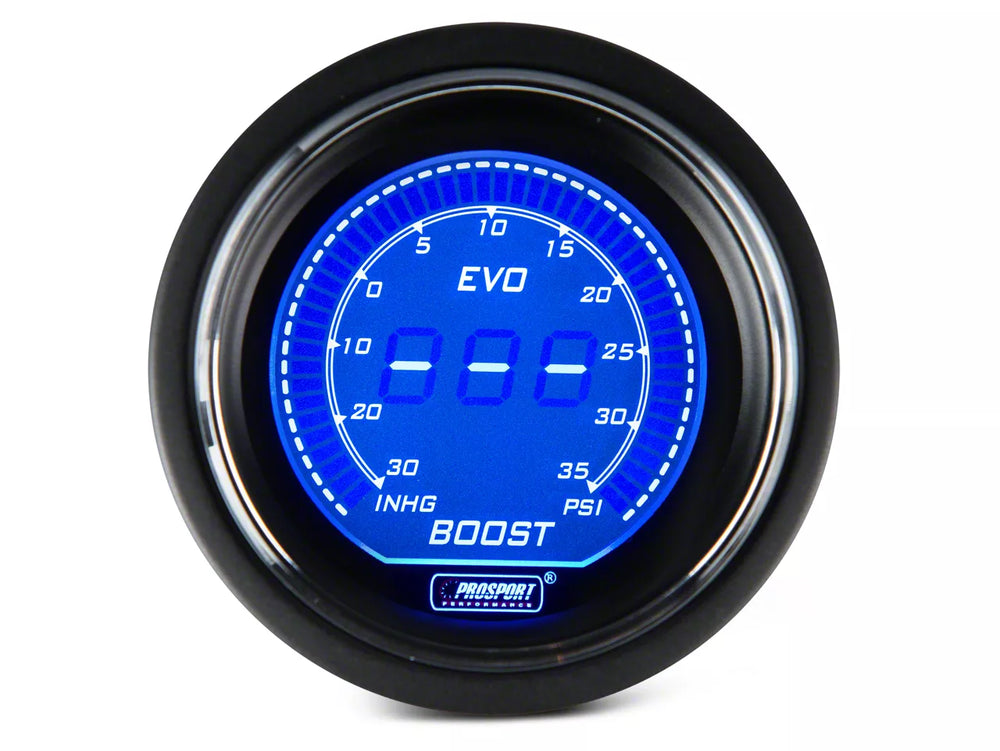 Gauge EVO Boost w/Sender Red / Blue