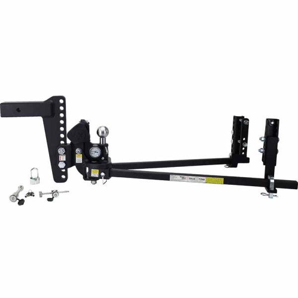 TRUE TOW HEAVYWEIGHT WEIGHT DISTRIBUTION HITCH 10IN DROP 2.5IN SHANK RATED FOR 18.5K GTWR