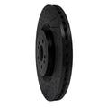 R1 12-19 Mercedes-Benz GL63 AMG Front Drilled & Slotted Black Brake Rotor