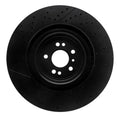 R1 12-19 Mercedes-Benz GL63 AMG Front Drilled & Slotted Black Brake Rotor