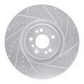 R1 Concepts Brake Rotor Drilled and Slotted Silver Fits Mercedes-Benz GL320