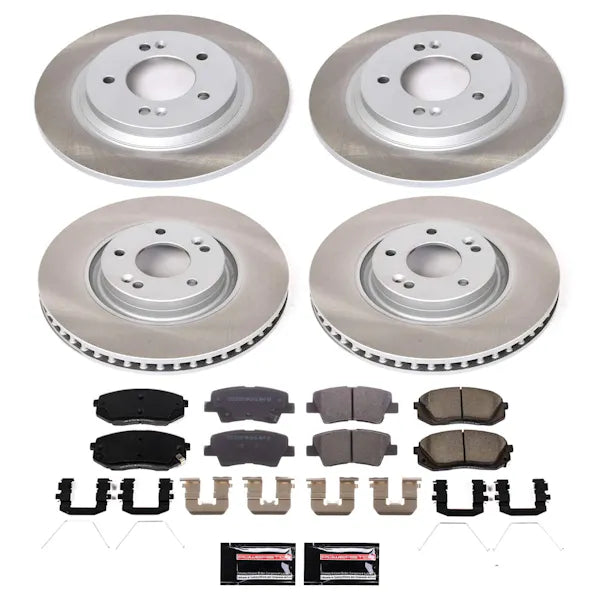 Power Stop 16-19 Hyundai Sonata Front and Rear Semi-Coated Rotor Kit