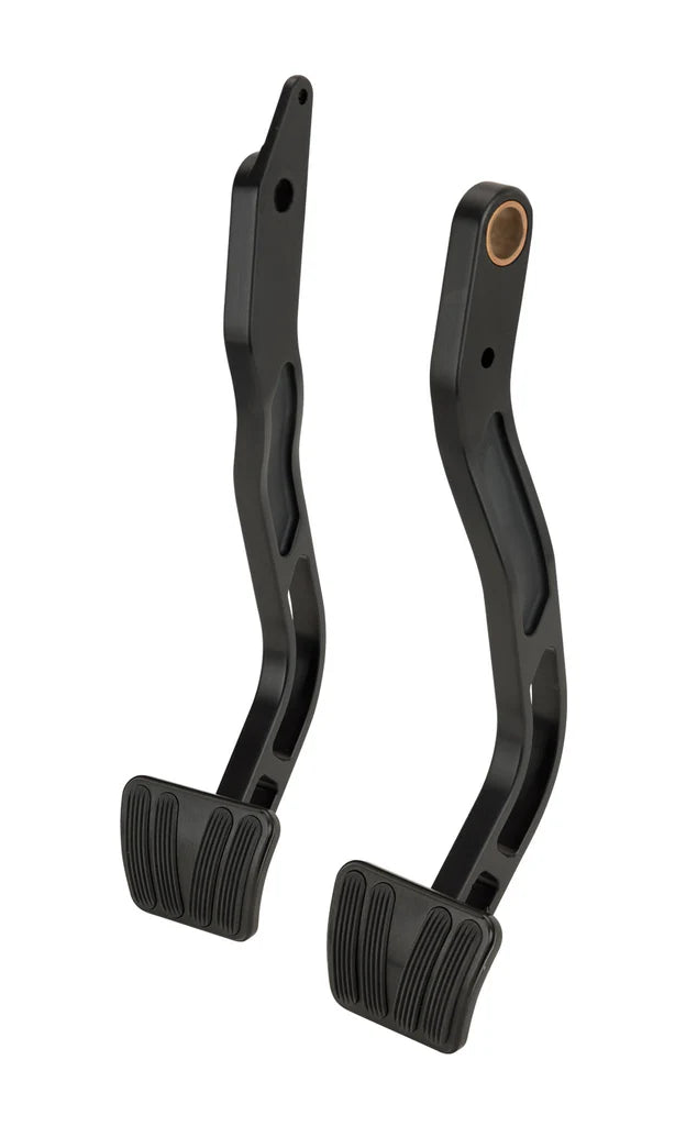 BRAKE/CLUTCH PEDAL ARM; BLACK BILLET FINISH; FOR 196772 GMC C10 WITH STANDARD