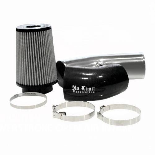 No Limit Fabrication 6.7 PowerStroke Cold Air Intake Polished Dry 2020