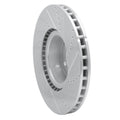 R1 Concepts Brake Rotor Drilled and Slotted Silver Fits Land Rover