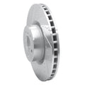 R1 Concepts Brake Rotor Drilled and Slotted Silver Fits Land Rover