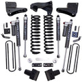 RLS - 4 Coil Spring Lift Kit with Falcon 2.1 Front Rear Shocks Radius Drops and Front Track Bar Bracket Fits Ford F250 F350 Diesel 2023-2024