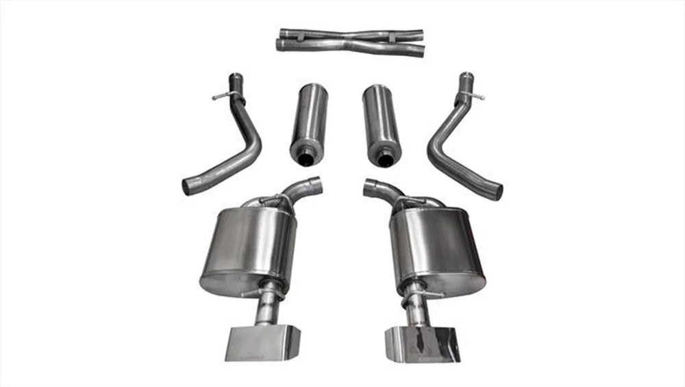 2.5 Inch Cat-Back Sport Dual Rear Exit Exhaust GTX2 Polished Tips 15-16 Dodge Challenger R T 5.7L V8