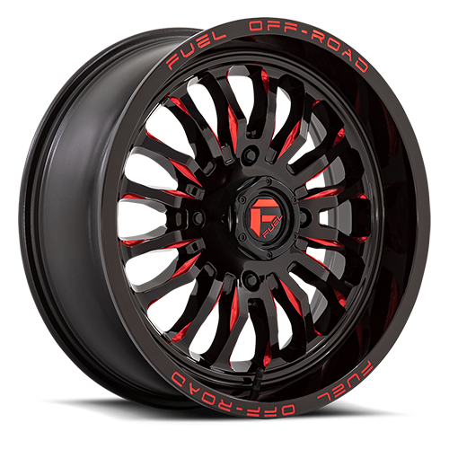 D822 24X7 4X137 G-BLK MILL-RED 13MM
