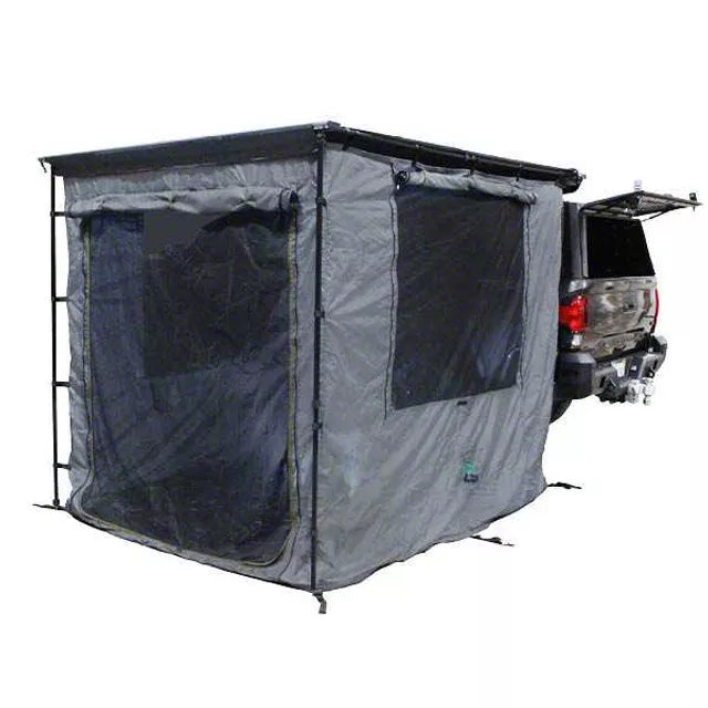 Overland Vehicle Systems HD Nomadic 2.0 Awning Room Enclosure Grey Body Green Trim (4 Walls Floor)