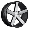 S217 24X10 5X5.0 GL-BLK-BRSHD 11MM