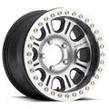 Aluminum Wheels 17x8.5 Monster Beadlock RT232 Machined Face Black -6 Offset 5 on 127 Bolt Pattern 83.82 Bore Raceline