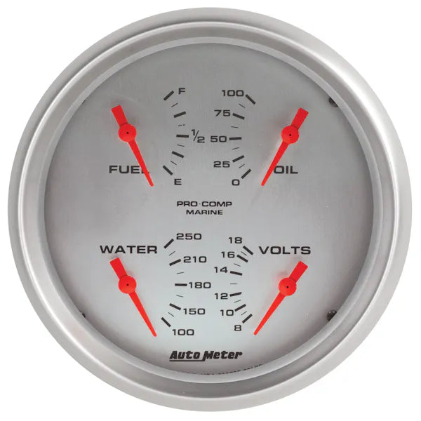 Autometer Marine Silver 5in Ultra-Lite 100 PSI