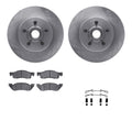 R1 Concepts Brake Rotor- Blank with Optimum Oe Pads Hdw Fits Dodge Dakota