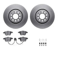 R1 Concepts Brake Rotor- Carbon Coated with Ceramic Pads Hdw Fits Audi A6