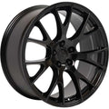 20 IN REPLICA WHEEL DG15 FITS DODGE HELLCAT RIM 20X10 BLACK WHEEL