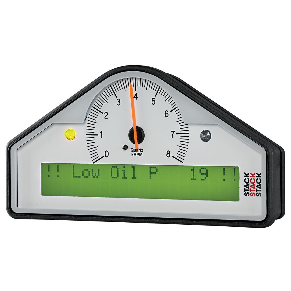 RACE DISPLAY PRECONFIGURED WHITE 08K RPM (PSI DEG. C MPH)