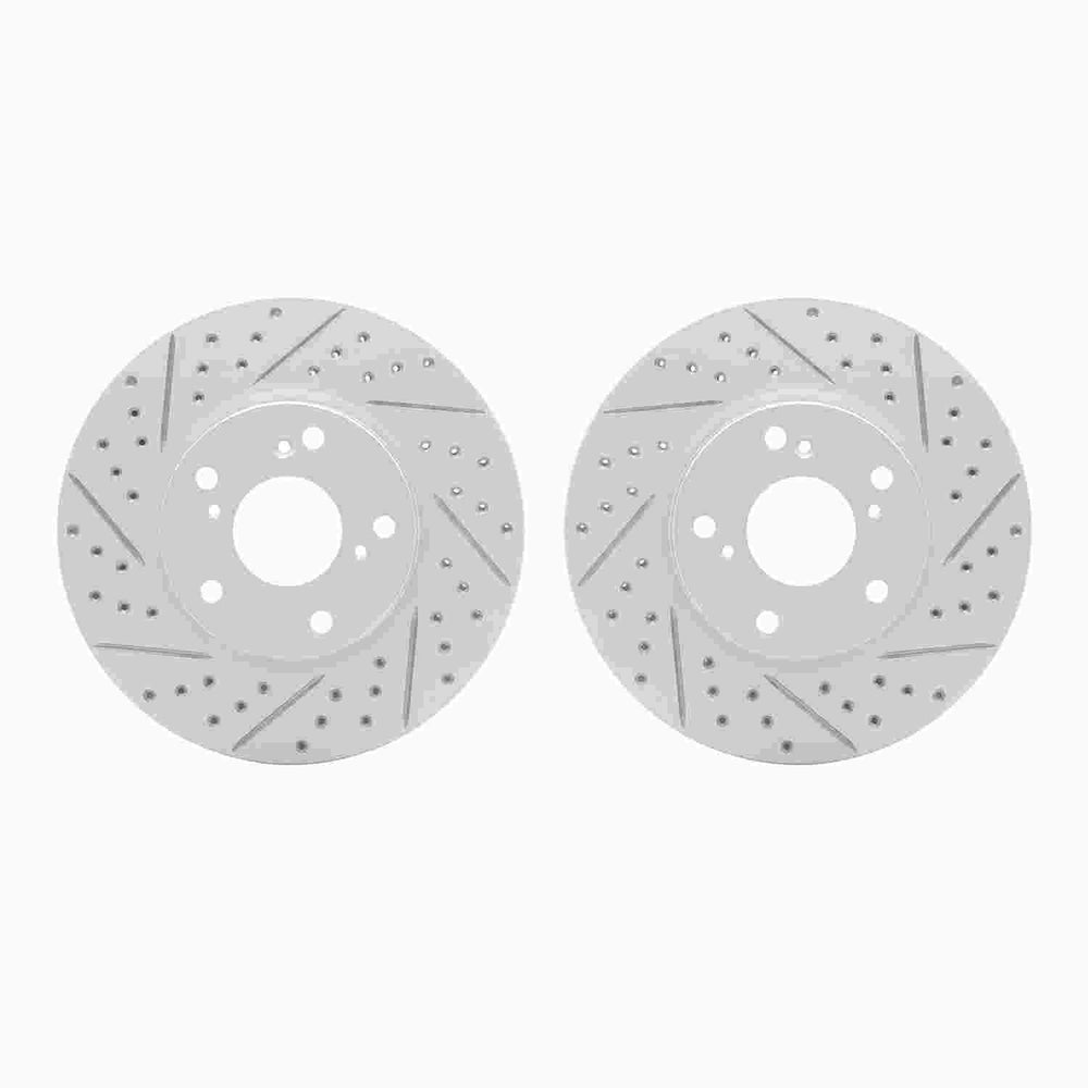 DFC 16-25 Honda Civic Front Drilled & Slotted Geoperformance Rotors