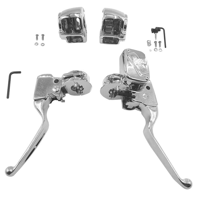Bikers Choice 15-17 Softail Black Handlebar Control Kit 1/2 Inch Bore Single Disc