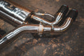 BMW G20, M340i 3.0L Catback, Grade 5 Titanium, Black 3.5" Tips