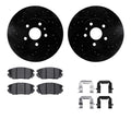 R1 E- Line Series Brake Rotor - D/S - Black w/ Ceramic Pads Hdw Fits Buick Allure