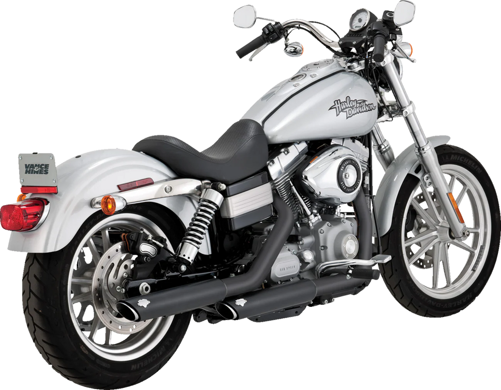 Vance & Hines HD Dyna 91-09 3In Slip-Ons Black Slip-On Exhaust