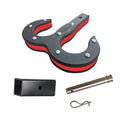 GEN-Y Hitch Hulk 2.0 Tow Hook 16K 2" Shank Black/Red with Reducer Sleeve, Pin and Clip - GH-0071-R
