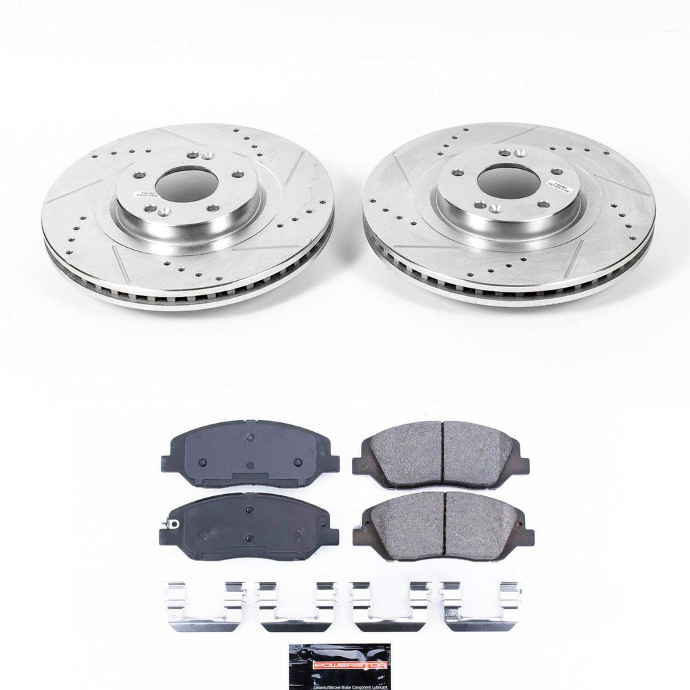 Power Stop 17-18 Hyundai Santa Fe Front Z23 Evolution Sport Brake Kit