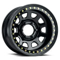 Aluminum Wheels 17x9.5 Black Daytona RT51 Gloss Black Beadlock -38 Offset 8 on 165.1 Bolt Pattern 130.81 Bore Raceline
