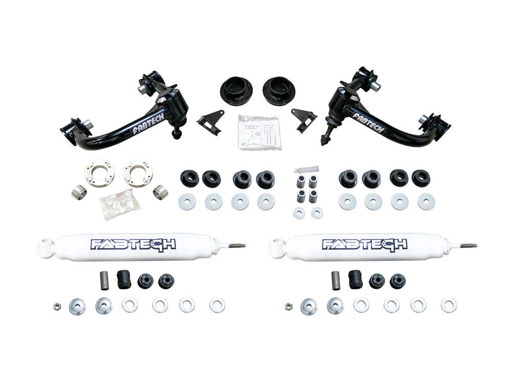 Fabtech 2024 Toyota Tacoma 3in UCA Kit w/ Ball Joint & Shock Spacers & Perf. Shocks