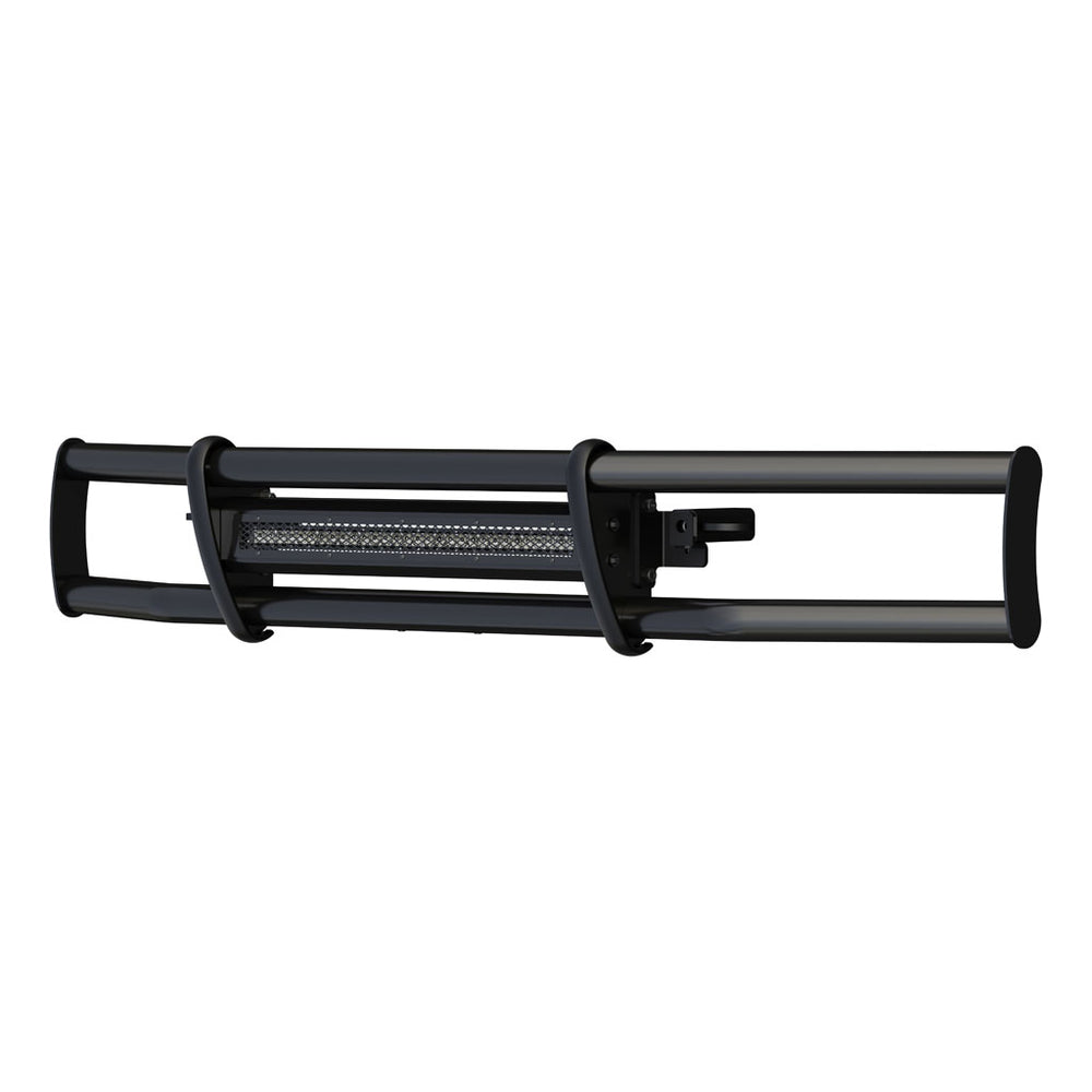 MILESTONE BLACK STAINLESS BUMPER GUARD WITH LED LIGHT BAR