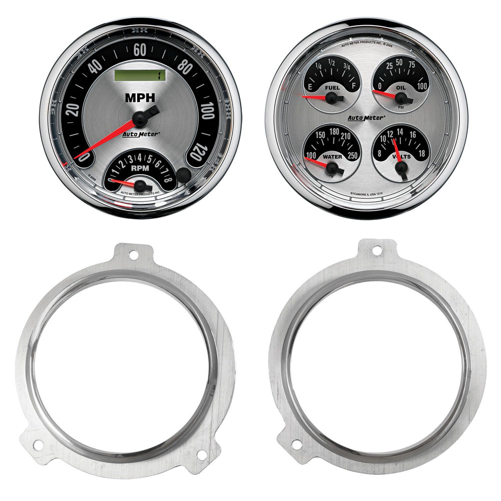 5152 CHEVY CAR 2 X 5IN DIRECT FIT DASH KIT 2 PCS AMERICAN MUSCLE